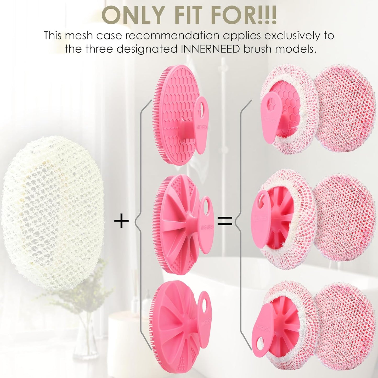 INNERNEED Food-Grade Soft Silicone Body Scrubber Shower Brush Handheld Cleansing Skin Brush, Gentle Exfoliating and Lather Well (Black)