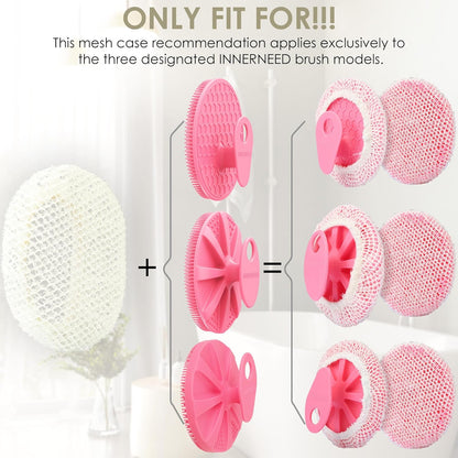 INNERNEED Food-Grade Soft Silicone Body Scrubber Shower Brush Handheld Cleansing Skin Brush, Gentle Exfoliating and Lather Well (Black)