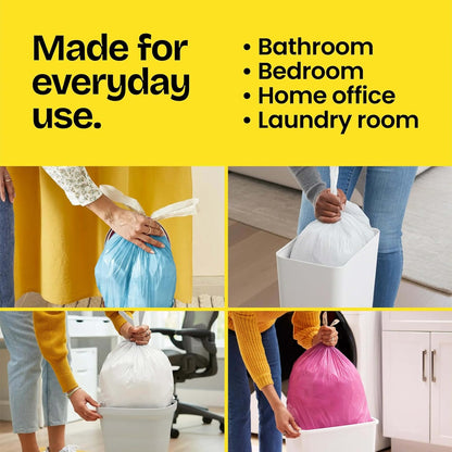 Glad Small Trash Bags 4 Gallon, Febreze Sweet Citron & Lime Garbage Bags, Odor Resistant with Drawstring, 80 Count