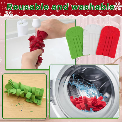 Zubebe 12 Pcs Duster Refill Reusable Fleece Duster Refills Feather Flat Dusters Multi Surface Washable Cleaning Pads Tools for Home, Blinds, Car, Pet, Furniture, Fans (Dark Color)