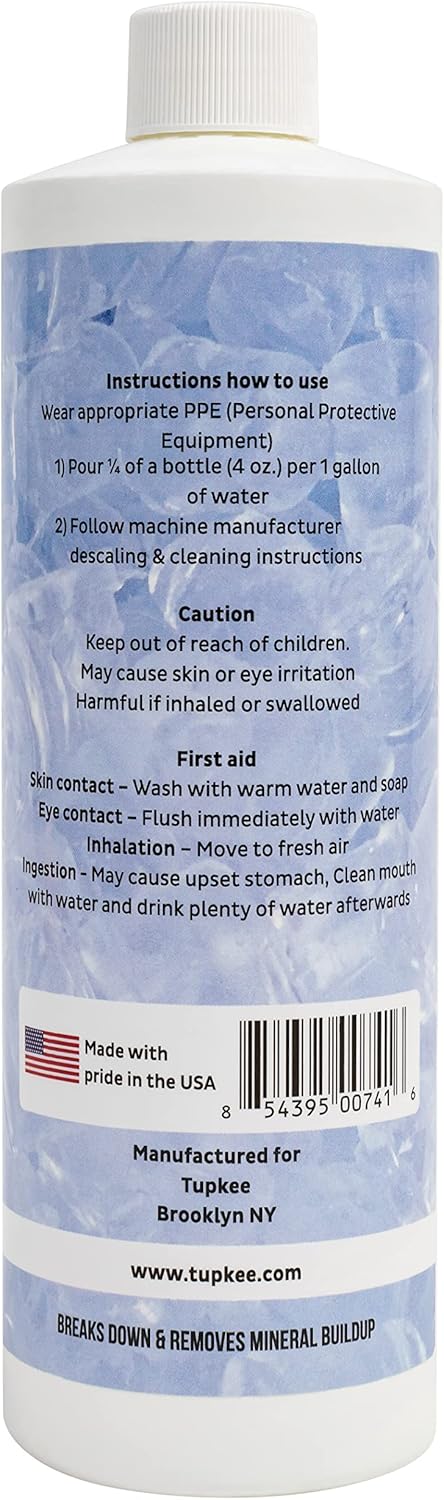Ice Machine Cleaner Nickel Safe - 16oz, Compatible for Affresh, Whirlpool 4396808, Manitowoc, Kitchenaid, Scotsman Ice Maker Cleaner Descaler - Pack of 4