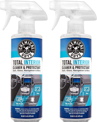 Chemical Guys SPI22016 Total Interior Cleaner and Protectant, 16 fl oz, with Acc_S90 Boar's Hair Detailing Brush, Safe for Cars, Trucks, SUVs, Jeeps, Motorcycles, RVs & More