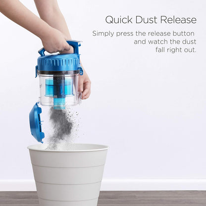 Eureka WhirlWind Bagless Canister 2.5L Vacuum Cleaner, Lightweight Vac for Carpets and Hard Floors, NEN110A, Blue