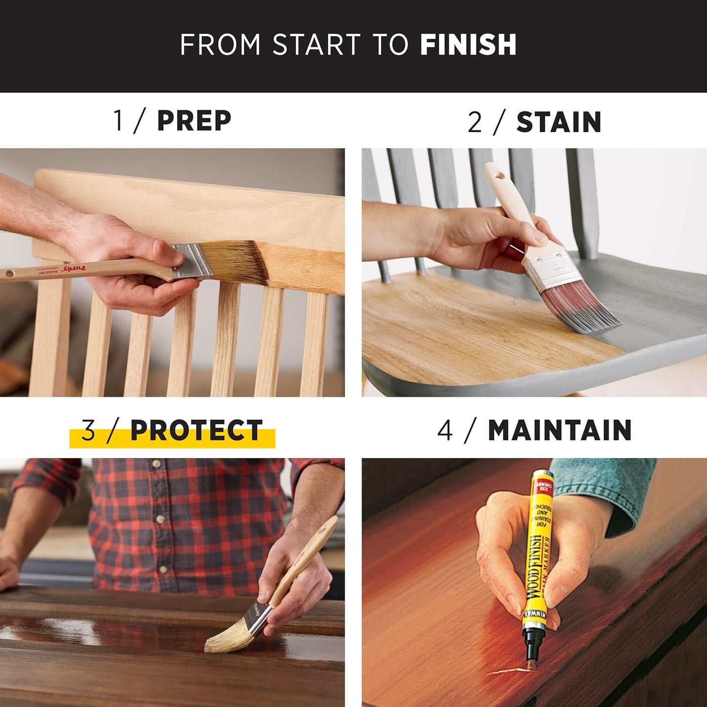 Minwax Fast Drying Polyurethane Spray, Protective Wood Finish, Clear Semi-Gloss, 11.5 oz. Aerosol Can(Packaging May Vary)