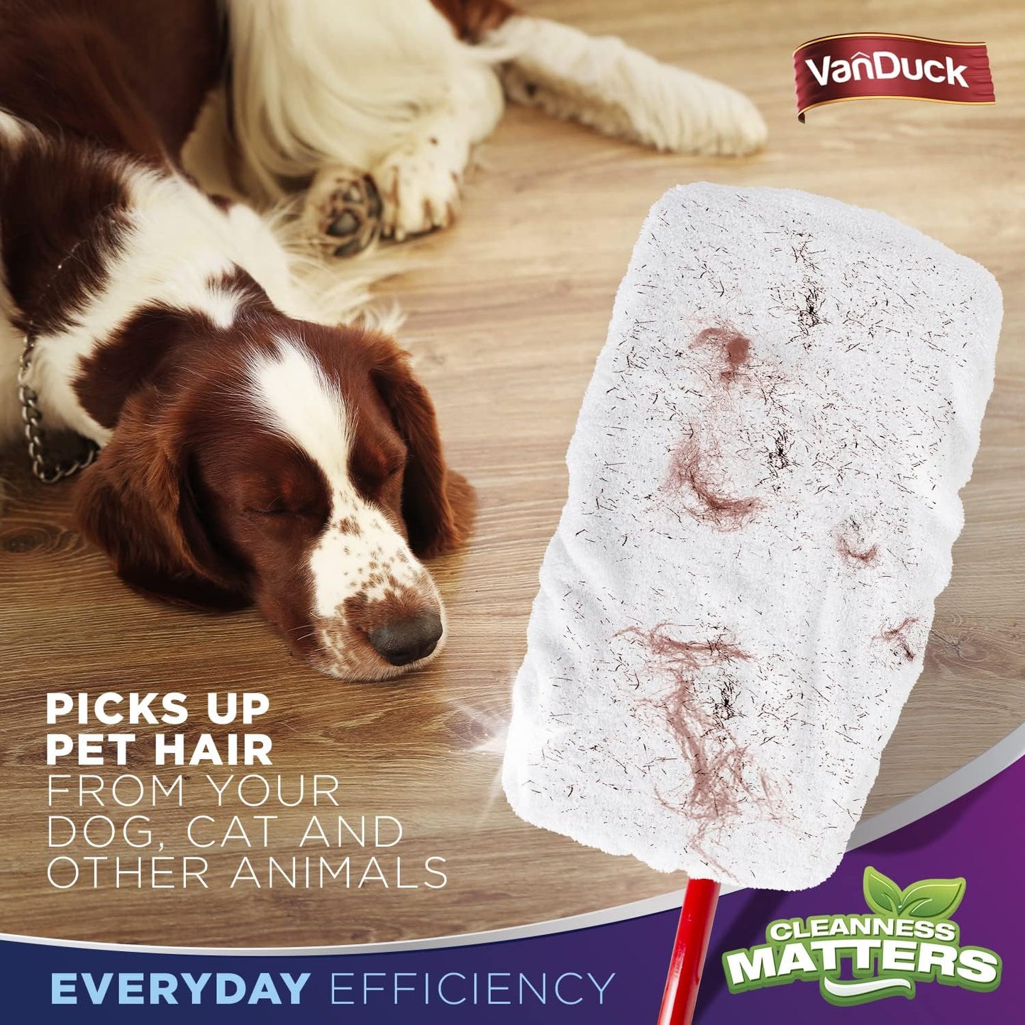 VanDuck 100% Cotton Pad Terry Cloth Mop Refills 15x8 inches, 2 Pack (Mop is Not Included)