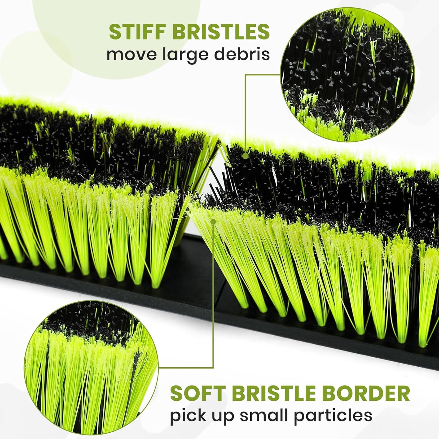 Grout Cleaner Brush with Long Handle, Floor Scrub Brush for Shower Tile, Bathroom Crevice Cleaning Brushes with Heavy Duty Stiff Bristles