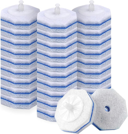 30Pcs Disposable Toilet Wand Refills Compatible with Clorox Toilet Wand. Easy Cleaning Toilet Bowl Fiber Wand Heads Compatible with Most Toilet Brushes