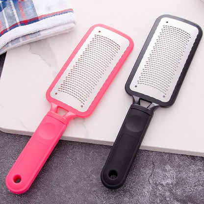 Foot File Foot Scrubber Pedicure, 2 Pcs Stainless Steel Callus Remover for Feet, Professional Foot Grater Rasp Scraper Corns Callous Removers Tool to Hard Skin Corns for Dry and Wet Fee