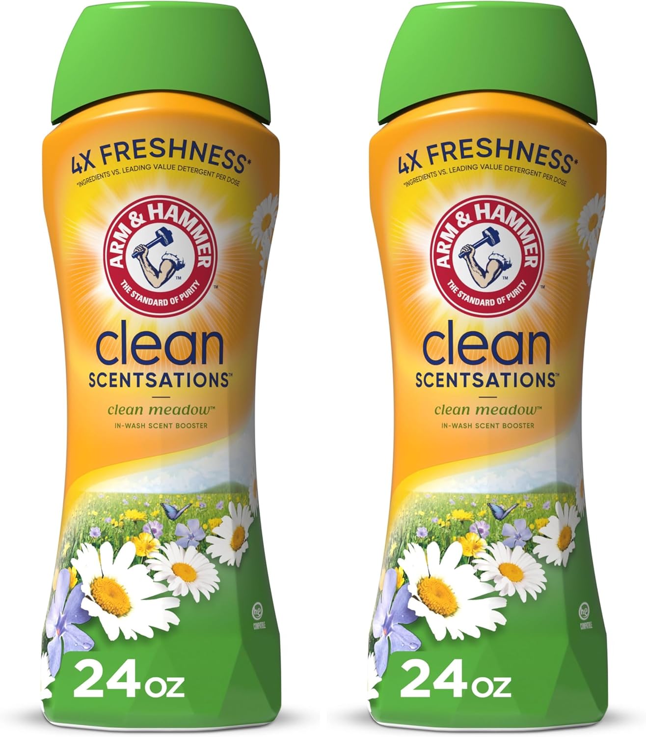 ARM & HAMMER Clean Scentsations In-Wash Scent Booster, Laundry Scent Booster Clean Meadow scent, 24 Oz