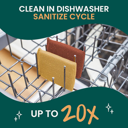 Scotch-Brite Dobie Non-Scratch All-Purpose Scrub Pads, 12 Total Pads (6 Packs of 2), Reusable Scouring Sponges for Kitchen & Bathroom, Safe on Non-Stick Cookware, Yellow