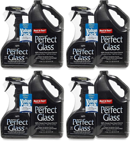 HOPE'S Perfect Glass Cleaner Spray, Streak-Free, Ammonia-Free Window, Mirror, Screen, Tinted Glass, and Shower Door Cleaner, Indoor and Outdoor Glass Surfaces, 32 Fl Oz, Pack of 1