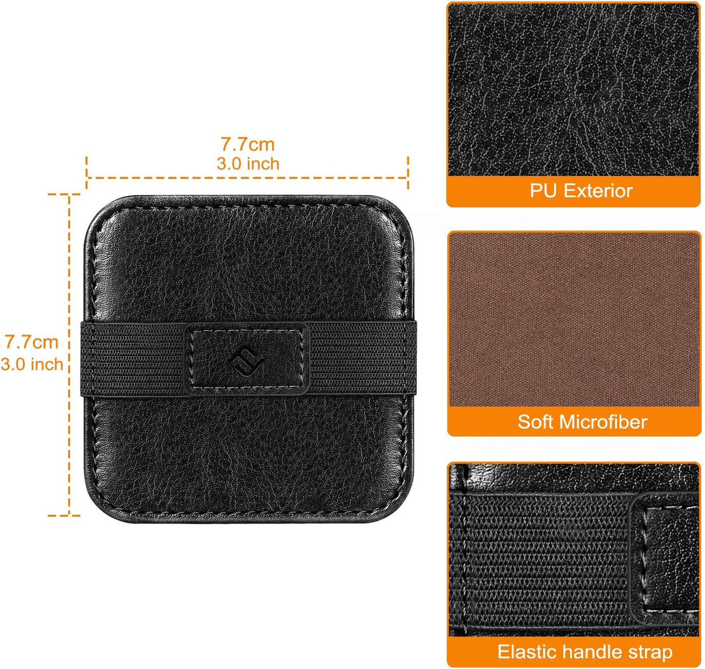 Fintie Screen Cleaning Pad, [4 Pack] Soft Cloth Wipes Screen Cleaner with Elastic Strap for iPad, iPhone, MacBook, Tablets, Laptop (Galaxy)