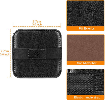 Fintie Screen Cleaning Pad, [4 Pack] Soft Cloth Wipes Screen Cleaner with Elastic Strap for iPad, iPhone, MacBook, Tablets, Laptop (Galaxy)