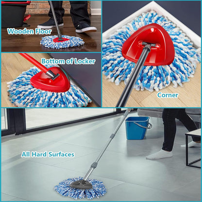 4 Pack Mop Replacement Heads for O-Ceda EasyWrin Spin Mop, Microfiber Spin Mop Refills, Easy Cleaning Mop Head Replacement