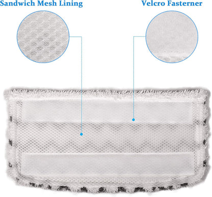 Flammi Steam Mop Pads for Shark S1000/S3101/S3250/SK Series SK410 SK435CO SK460 SK140 SK141 S3251 Steam Mop Replacement Pads, 4 Pack