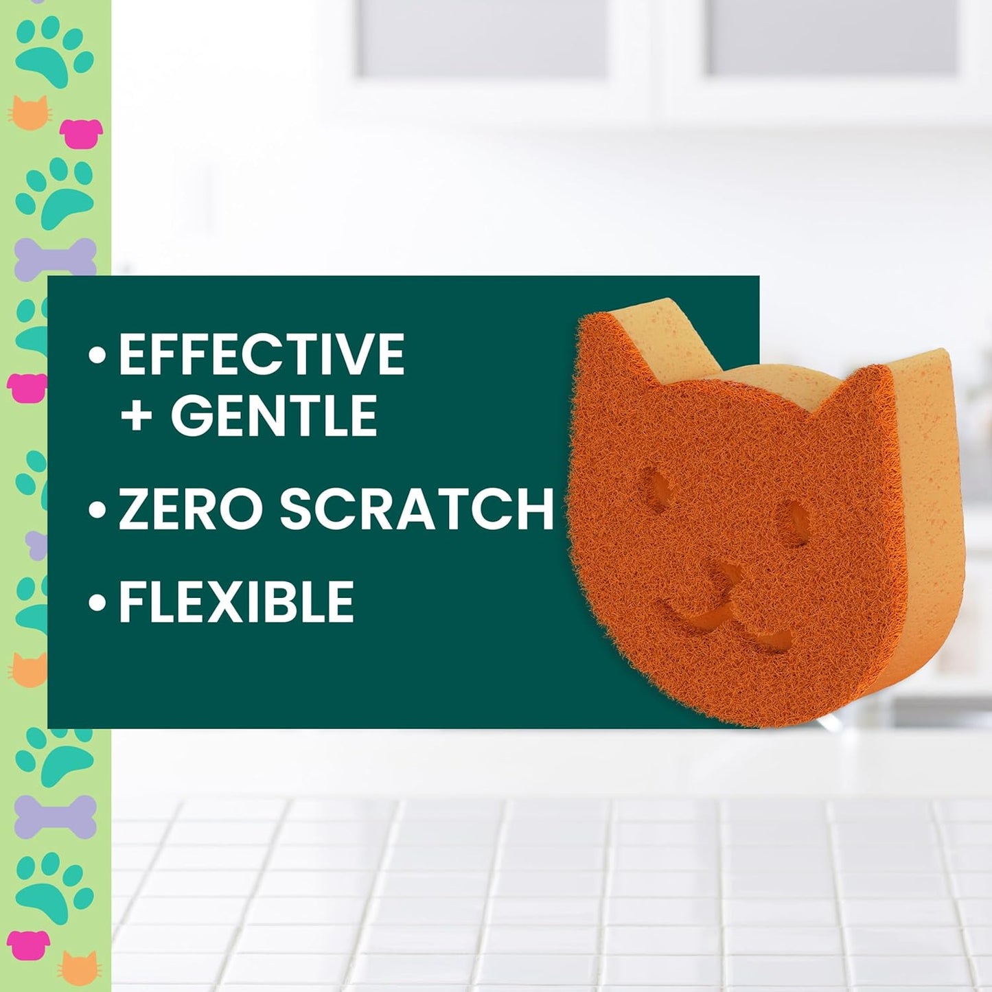 Scotch-Brite Doggone Tidy Non-Scratch Scrub Sponge, Two- Sided, Limited Edition, 1 Sponge