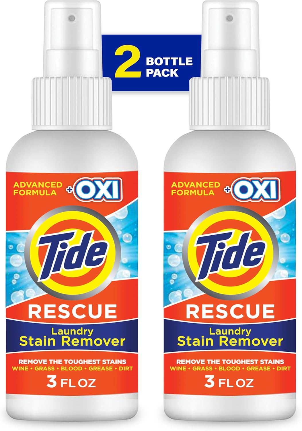 Tide Laundry Stain Remover with Oxi, Rescue Clothes, Upholstery, Carpet and more from Tough Stains, Stain Treater, 22 Fl Oz (Pack of 4)