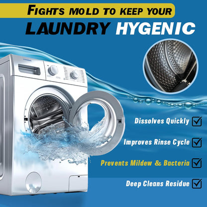 24 Washer Cleaner Tablets – Deep Cleans & Deodorizes All Washers, Removes Grime & Odor, Powerful Descaling Formula, Eco-Friendly, 1-Year Supply, Septic Safe
