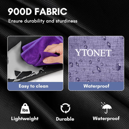 Ytonet Wearable Cleaning Caddy Bag, Large Cleaning Supplies Organizer with 4 Foldable Dividers, Kitchen Caddy Organizer with Handle & Adjustable Shoulder Straps for Cleaners & Housekeeper, Blue