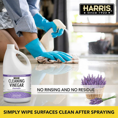 Harris Multi-Purpose Vinegar Household Surface Cleaner, Orange Scent, 128oz, Easy Pour Funnel Included