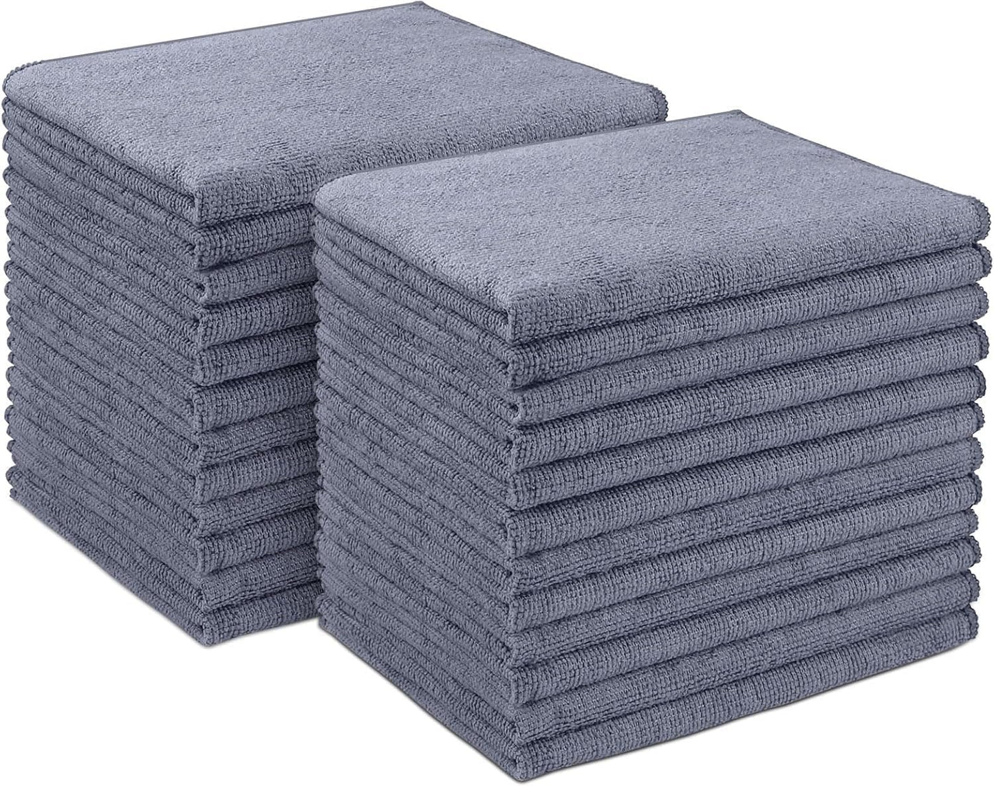 AIDEA Microfiber Cleaning Cloth-12PK, Soft Microfiber Towels for Cars, Absorbent Cleaning Rags, Lint-Free Streak-Free Wash Cloths for House, Kitchen, Window(12in.x12in), Black