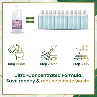 Scented Mop Soap - Premium Floor Cleaner Concentrate for Tile, Wood & Laminate, Streak-Free Low Foam Mopping Solution, Luxury Home Aromatherapy, 1L / 34.2 fl oz (Twilight Mist)