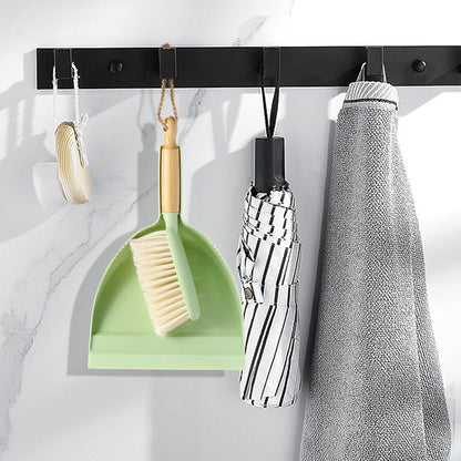 Small Dustpan and Brush Set - Mini Broom with Dustpan Set, Handheld Broom and Dust Pan Combo Set for Home, Pet Care, Car, 14 x 8.7 inch, Grey