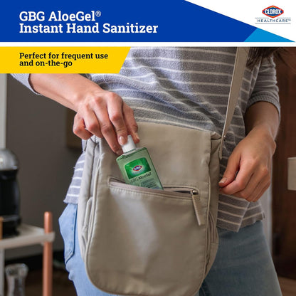 Clorox Healthcare GBG AloeGel Hand Sanitizer Wipes, Bleach-Free Sanitizing Wipes for Hands with 71% Ethyl Alcohol and Aloe - FDA Registered, Resealable Travel Pouch, 20 Count