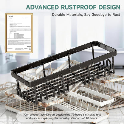 Veken Shower Caddy 6-Pack, Advanced Rustproof Design, No Drilling Adhesive Shelves, Rack with Soap Holder, Large Capacity Bathroom Organizers and Storage, Wall-Mounted, Gifts for Women Mom