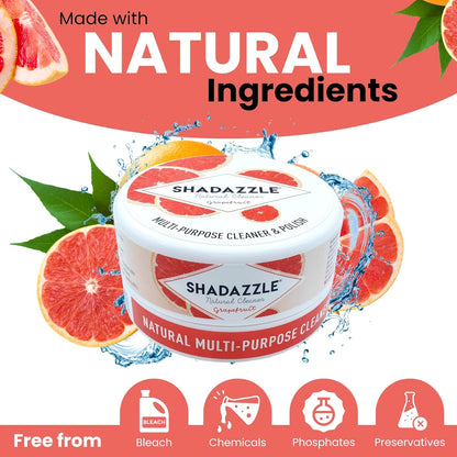 Shadazzle Natural All Purpose Cleaner and Polish – Eco friendly Multi-purpose Cleaning Product (1 Pack, Lemon)
