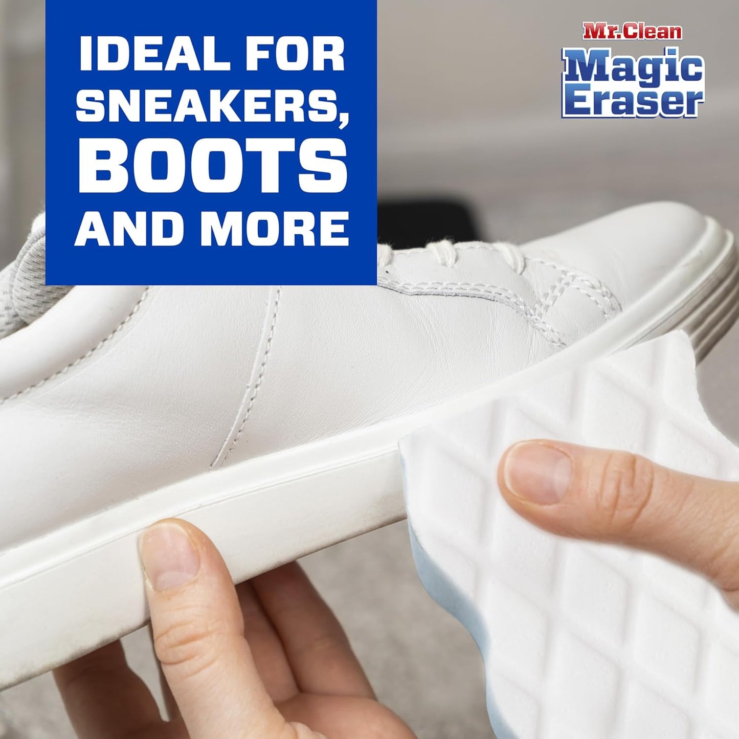 Mr. Clean Magic Eraser Sponge, All Purpose Cleaner, Cleaning Scrubber, Wall, Sneaker, Kitchen, Bathroom, Shower Cleaner, Cleaning Supplies, Melamine Sponge, Cleaning Pads, Extra Durable, 10ct