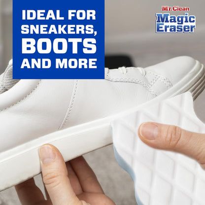 Mr. Clean Magic Eraser Sponge, All Purpose Cleaner, Cleaning Scrubber, Wall, Sneaker, Kitchen, Bathroom, Shower Cleaner, Cleaning Supplies, Melamine Sponge, Cleaning Pads, Extra Durable, 10ct