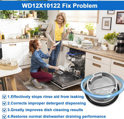 WD12X10122 Dishwasher Rinse Aid Dispenser Cap Compatible with GE Dishwasher, Replaces WD12X10102 WD12X10200 PS958932 EAP958919 1PCS