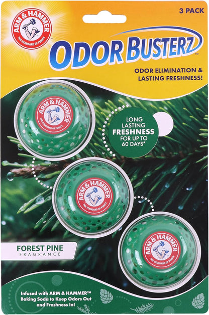 Arm & Hammer OdorBusterz® Odor Eliminator Balls, Clean Burst, 10 Count – Baking Soda Odor Control for Closets, Drawers, Hampers & Small Spaces
