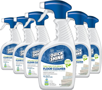 Quick Shine Multi Surface Floor Cleaner 64oz, Ready to Use-Streak Free-No Rinse, Use on Hardwood, Laminate, Luxury Vinyl Plank & Stone, Use in Spray Mops & Vac Mops, Safer Choice Cleaner