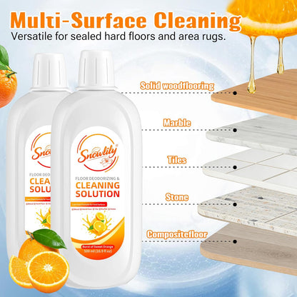 Snowlily 2 Pack Floor Cleaning Solution,Floor Cleaner for All Robot Vacuums Wet-Dry Mops,Deep Cleans Hardwood,Tile & Laminate,33.8 Fl Oz (Bluebell)