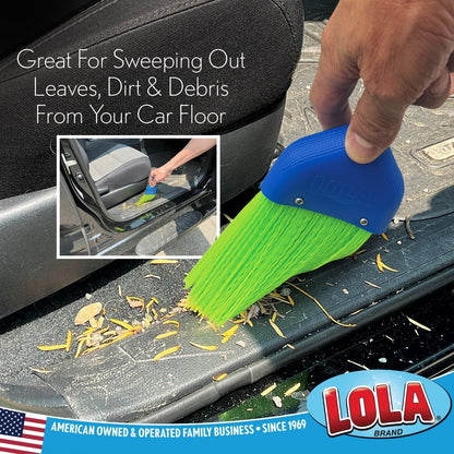 LOLA Whisk Broom, Hand Brush, Durable Bristles, Whisks Away Dirt & Debris, Compact, Hang Hole for Easy Storage, Indoor/Outdoor, 1 Pack