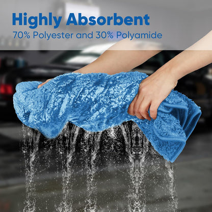 HOMEXCEL Microfiber Cleaning Cloth 12 Pack, 12.5 x 12.5 inch Microfiber Towels for Cars, Ultra Absorbent Washing Cloth, Lint Free Streak Free Cleaning Rags for Car, Kitchen, and Window (Grey)