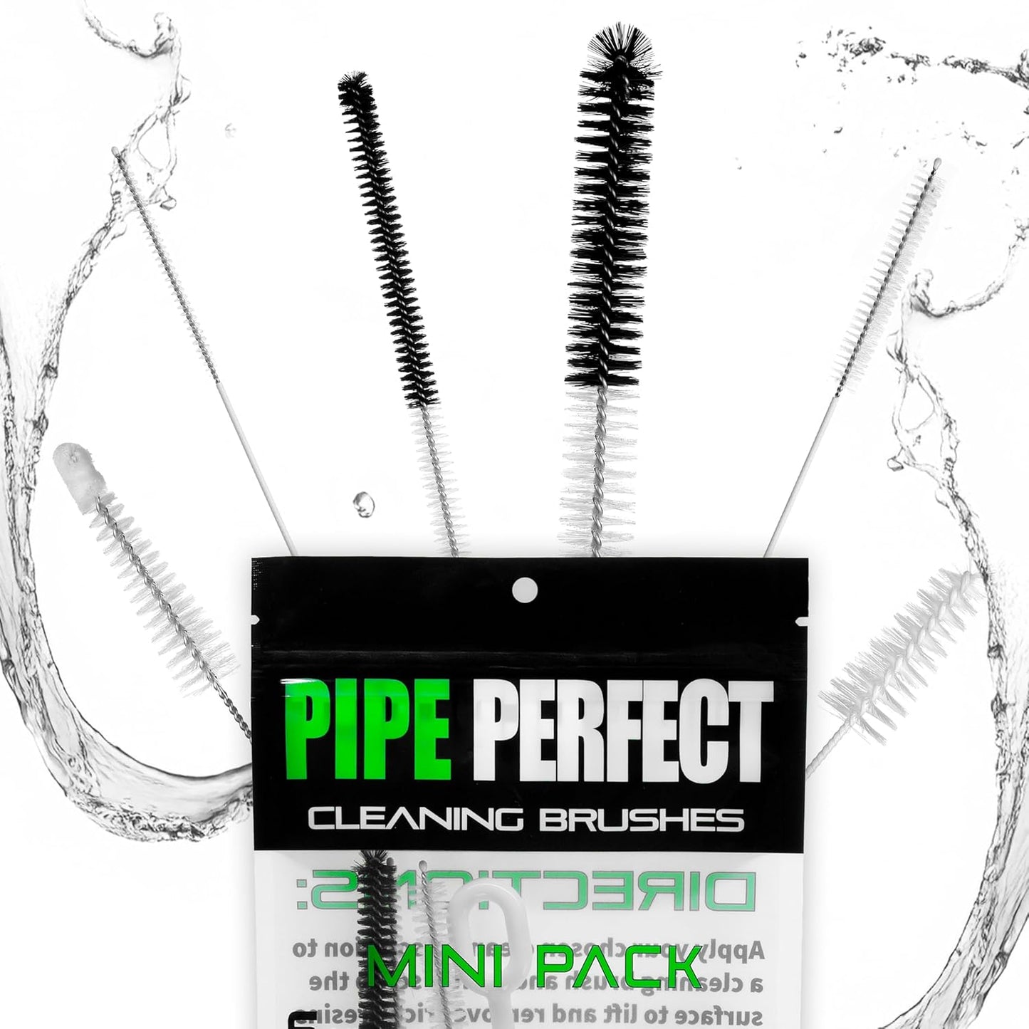 Pipe Perfect Original Cleaning Brush Set – Multi-Size Detail Brushes for Glass, Bottle, Tube & Narrow Openings | Deep Cleaning Kit for Hard-to-Reach Areas | Durable Reusable (Original Pack)