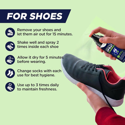 Tea Tree Foot Odor Spray - Mint Blast Shoe Deodorizer for Smelly Feet, Athletes Foot Spray Odor Eliminator No More Smelly Shoes or Stinky Feet | Removes, Controls & Prevents Odors - 120ml Made in USA