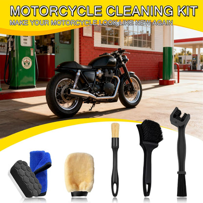 Motorcycle Cleaning Kit, Motorcycle Detailing Wash Kit, Motorcycle Cleaner Brush Tools