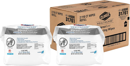 Clorox Healthcare VersaSure Cleaner Disinfectant Wipes, 110 Count Refill, 2 Refills/Case