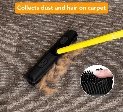 FURemover Pet Hair Removal Rubber Broom, 61" Telescopic Handle