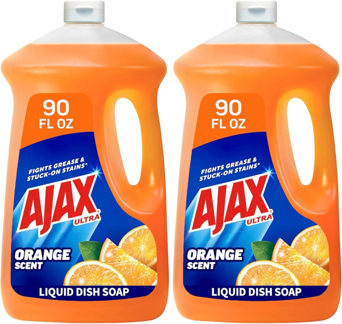 Ajax Ultra Liquid Dish Soap with Fabuloso Watermelon Scent, Fights Grease and Stuck-On Stains, Deep Cleaning Action, Mess-Free, Easy-Flip Cap, 52 fl oz Bottle