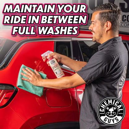 Chemical Guys Speed Wipe Quick Detailer - High Gloss, Streak-Free Shine, Detail Spray for Cars, Trucks, Motorcycles, RVs, and More, Safe on Paint, Glass, Wheels, and Trim, Cherry Scent, 16 fl oz
