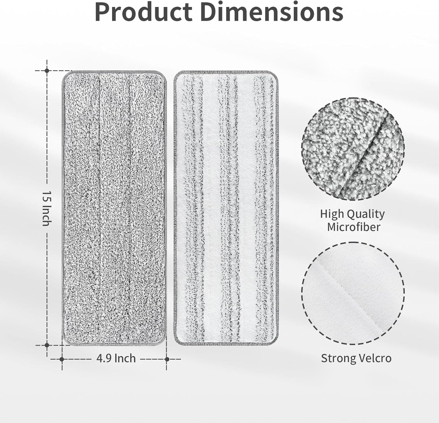 10Pcs Mop Replacement Pads,Compatible with Libman Rinse 'n Wring Mop Universal Mop Pads Mop Head Refills Washable Wet Mop,Compatible with Most 11-13” Size Mops
