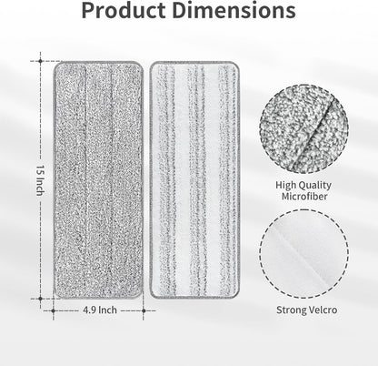 10Pcs Mop Replacement Pads,Compatible with Libman Rinse 'n Wring Mop Universal Mop Pads Mop Head Refills Washable Wet Mop,Compatible with Most 11-13” Size Mops