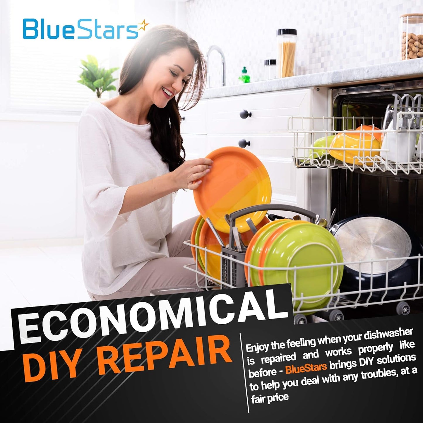 BlueStars WPW10077881 Dishwasher Rinse Aid Cap - Ultra Durable Dispenser Cap - Compatible with Whirlpool KitchenAid Dishwashers - Replaces W10077881 PS11748135 AP6014865 - PACK OF 2