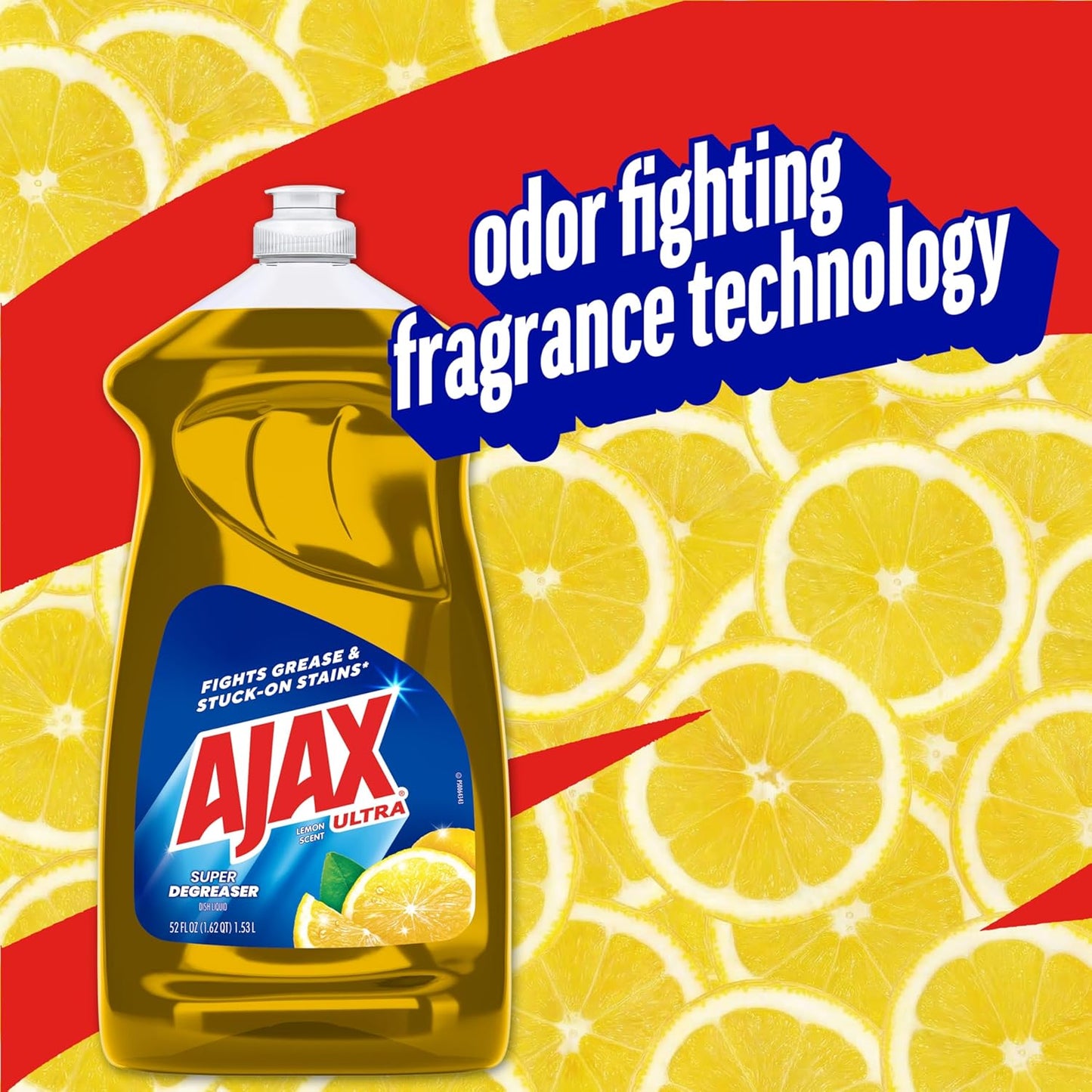 Ajax Ultra Super Degreaser Dish Soap, Lemon Scent, 52 fl. oz. (149861)