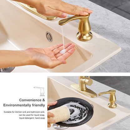 GAGALIFE Kitchen Sink Soap Dispenser Brushed Nickel, Under Sink Soap Dispenser with 40" Silicone Extension Tube Kit,Say Goodbye to Frequent Refills